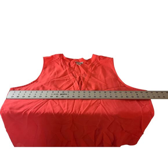 Dizzy Gal Women's 3X Orange Blouse Top Plus V-Neck Lightweight - Picture 5 of 8